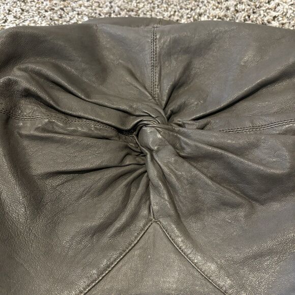 All Saints Leather Biker Jacket Small Brown Pockets - Picture 5 of 12